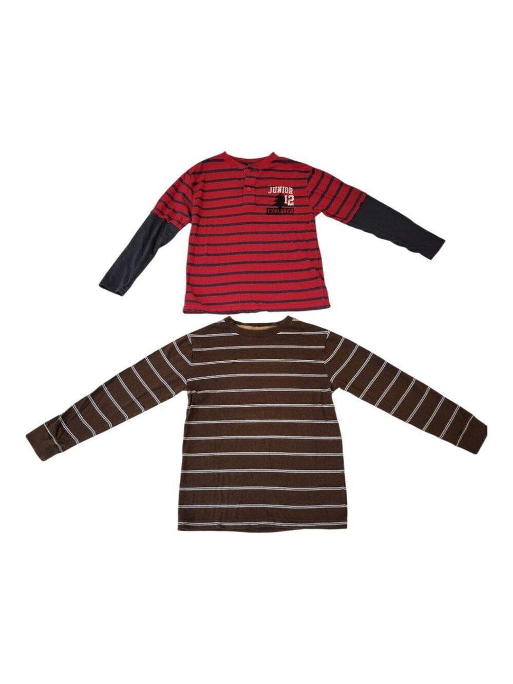 Striped Long Sleeve Boys Tee Medium - Picture 2 of 9